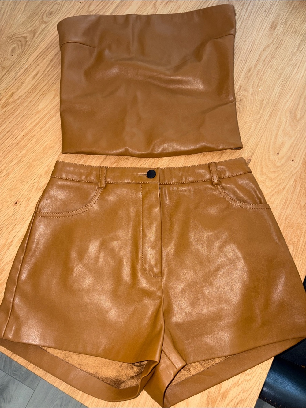 CULTNAKED Tan Faux Leather  Set